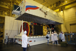 КА "Ямал-300К" в Монтажно-испытательном комплексе. 31 июля 2012г.