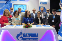 Стенд ОАО "Газпром космические системы" на выставке CABSAT 2017