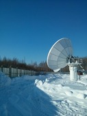 Антенна стационарной земной станции служебного канала управления в Скворцово