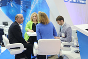 Стенд ОАО "Газпром космические системы" на выставке-форуме CABSAT-2016