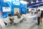 Стенд компании ОАО "Газпром космические системы" на форуме CommunucAsia 2016